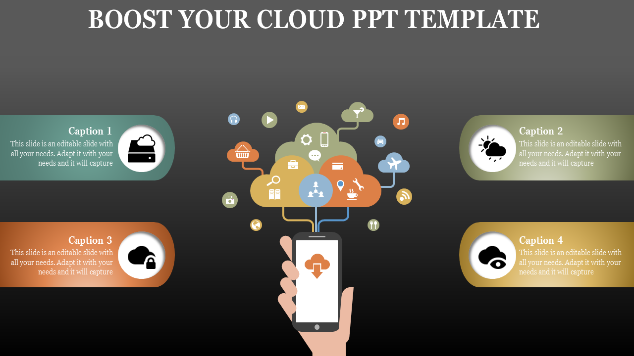 cloud ppt template-Boost Your CLOUD PPT TEMPLATE
